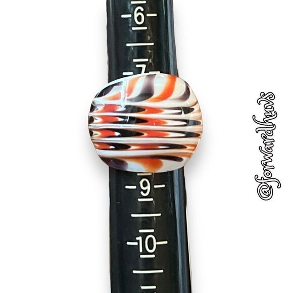 Hand-Blown Artisanal Glass Ring - Size 8.25 - Picture 6 of 14